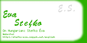 eva stefko business card